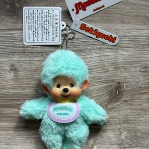 Sekiguchi Monchhichi COLORS Mint Green Aqua Plush Keychain Japan Official 2025